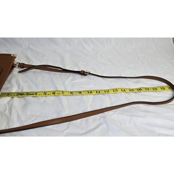 Michael Kors Jane Large Brown Pebbled Leather Clutch Crossbody NWOT - Picture 12 of 16